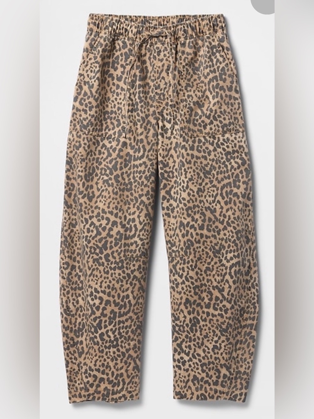 Mid rise soft pull-on barrel jeans